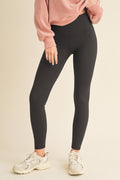 Yelete Fleece Lined High Waisted Leggings Black