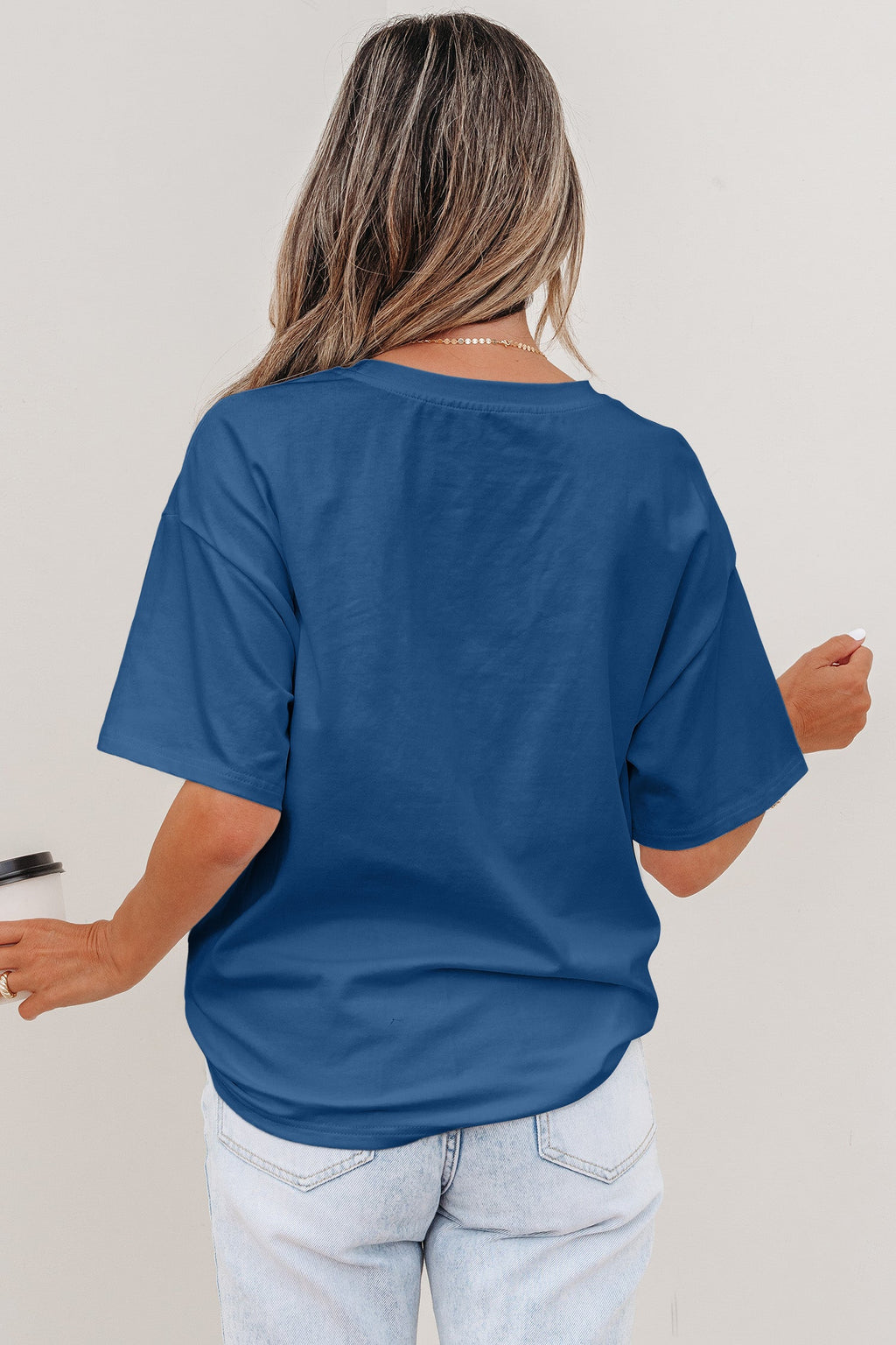 Colorblock Chest Pocket Patch Short Sleeve Top