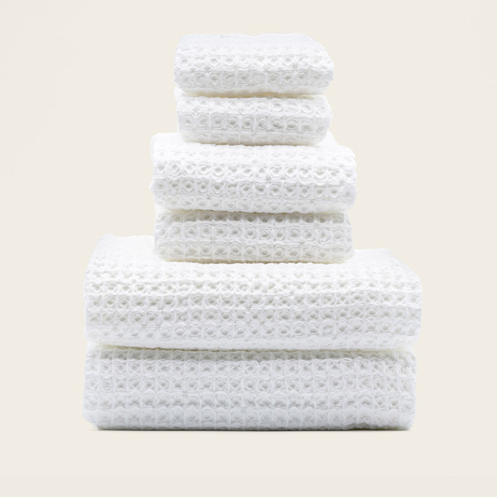 Sedona White Cotton Waffle Weave Bath Towel - Image 18