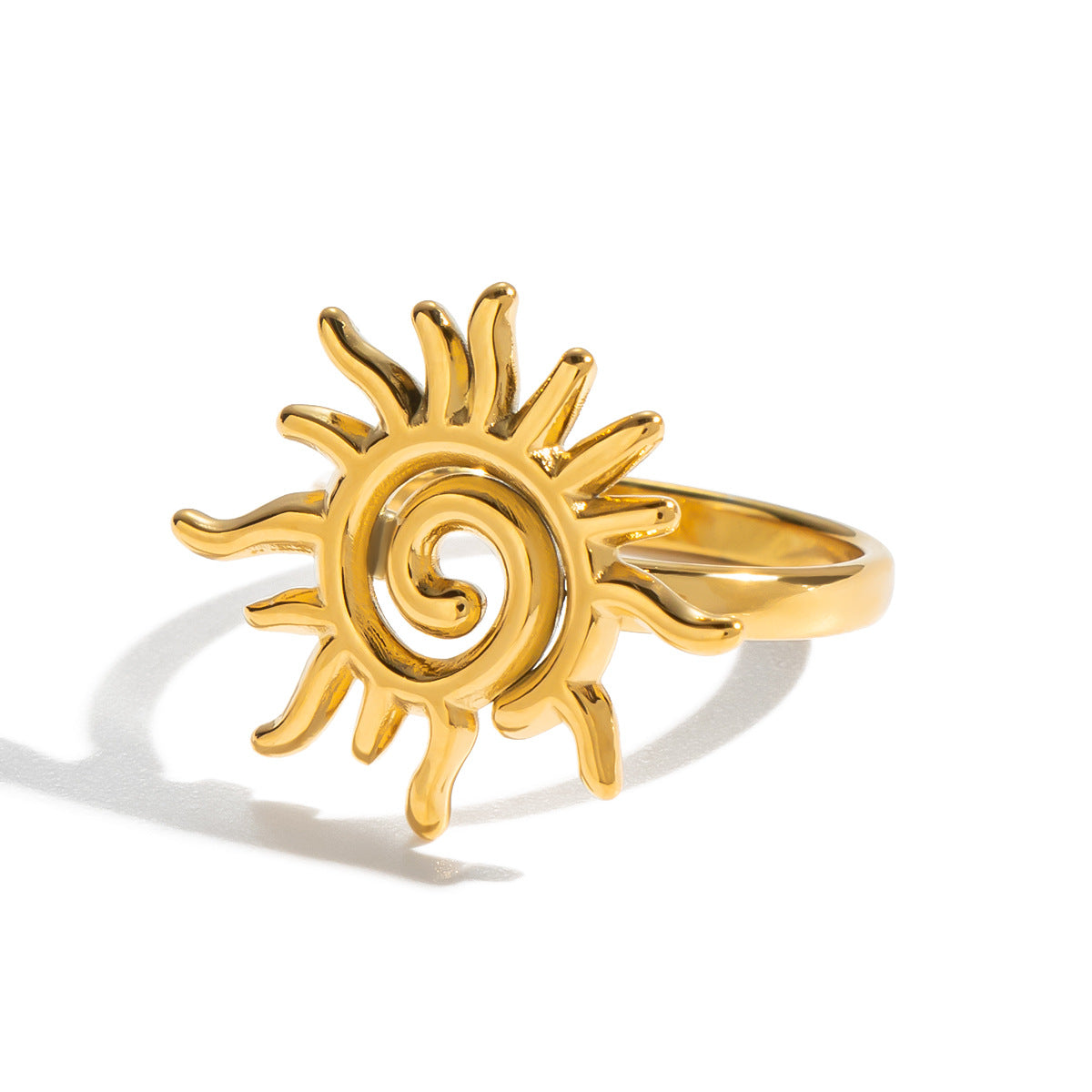 Titanium Steel 18k Gold Ring That Wont Fade
