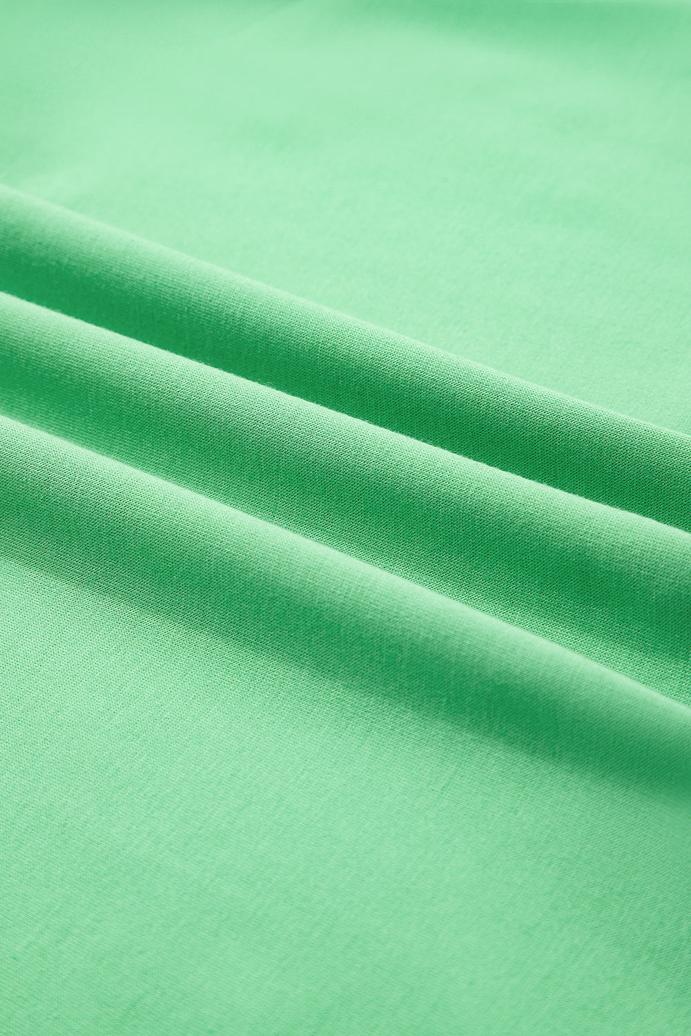 Mint Green V Neck Drop Shoulder Tee & Patchwork Shorts Set