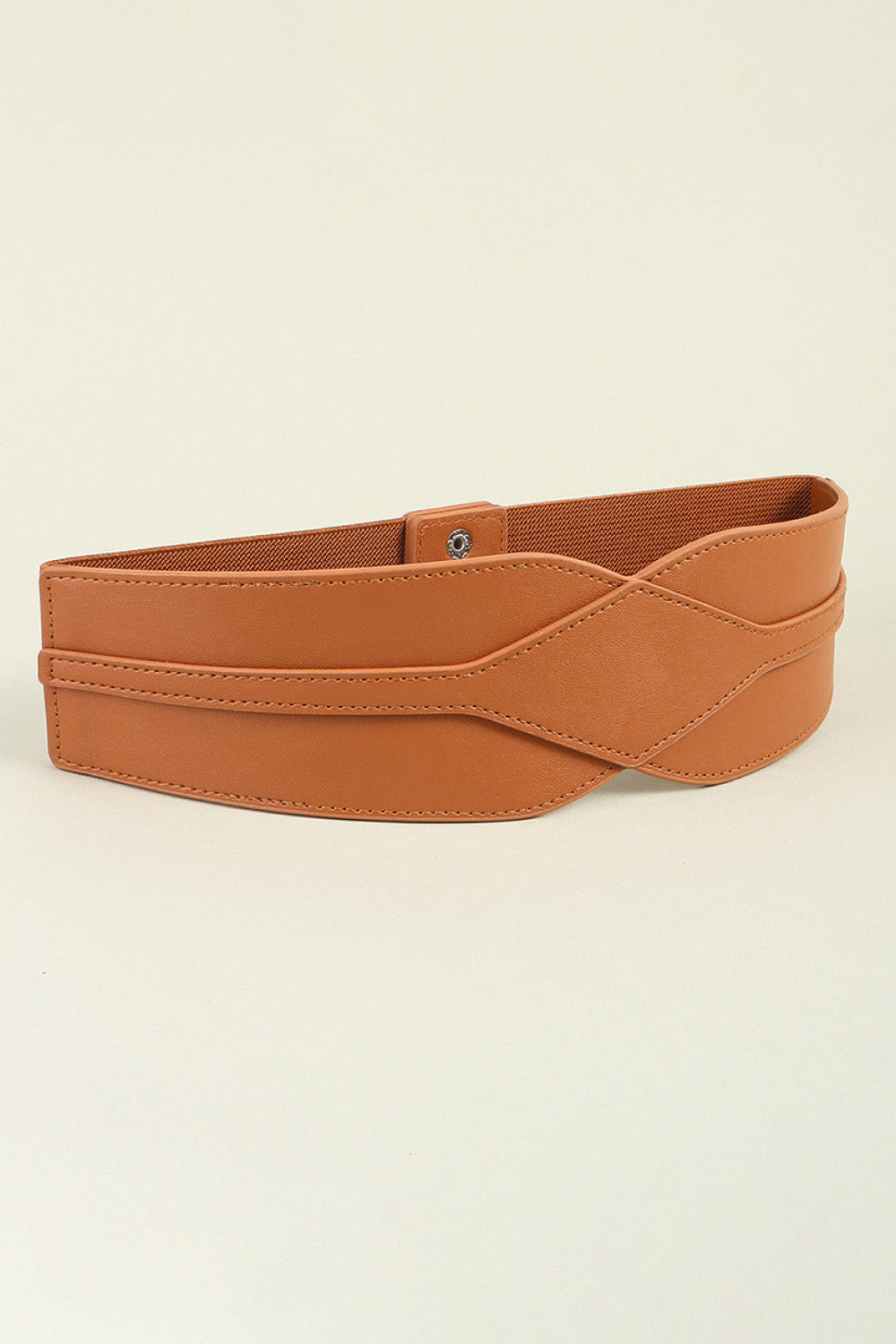 Wide Elastic PU Belt Adjustable Fashion Waist Accessory