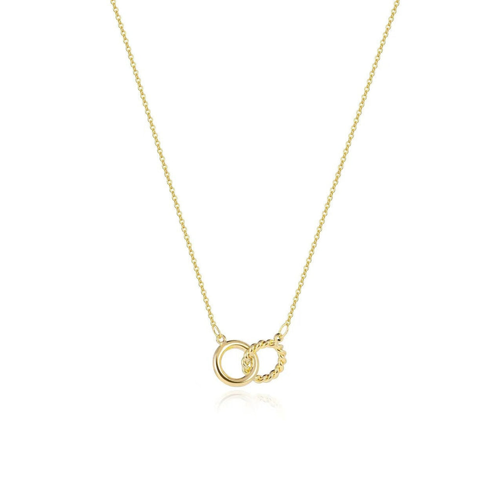 Fashionable And Personalized Round Double-ring Pendant