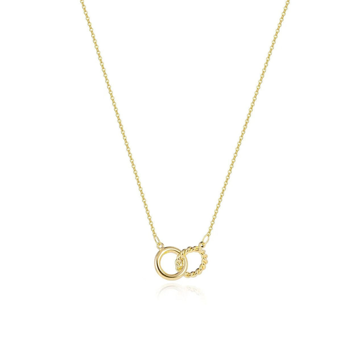 Fashionable And Personalized Round Double-ring Pendant