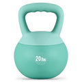 DlandHome Kettlebell 20lbs Mint Green Iron PVC Filled Soft Kettlebell-Weights for Strength Training Full Body Workout