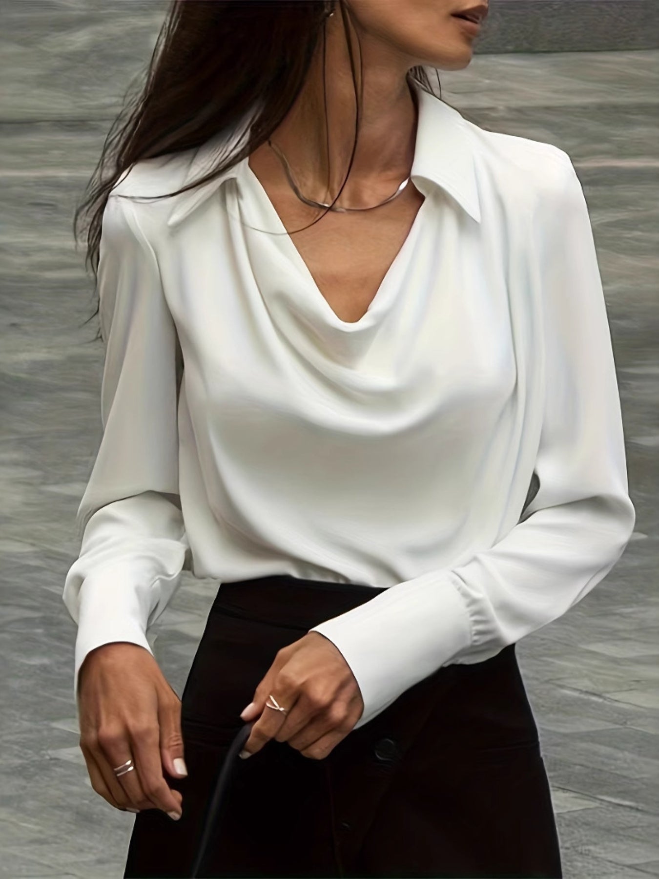 Chic Elegant Long Sleeve Blouse