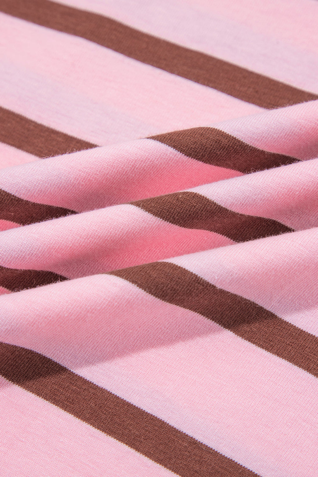 Stripe Collared V-Neck Long Sleeve Top