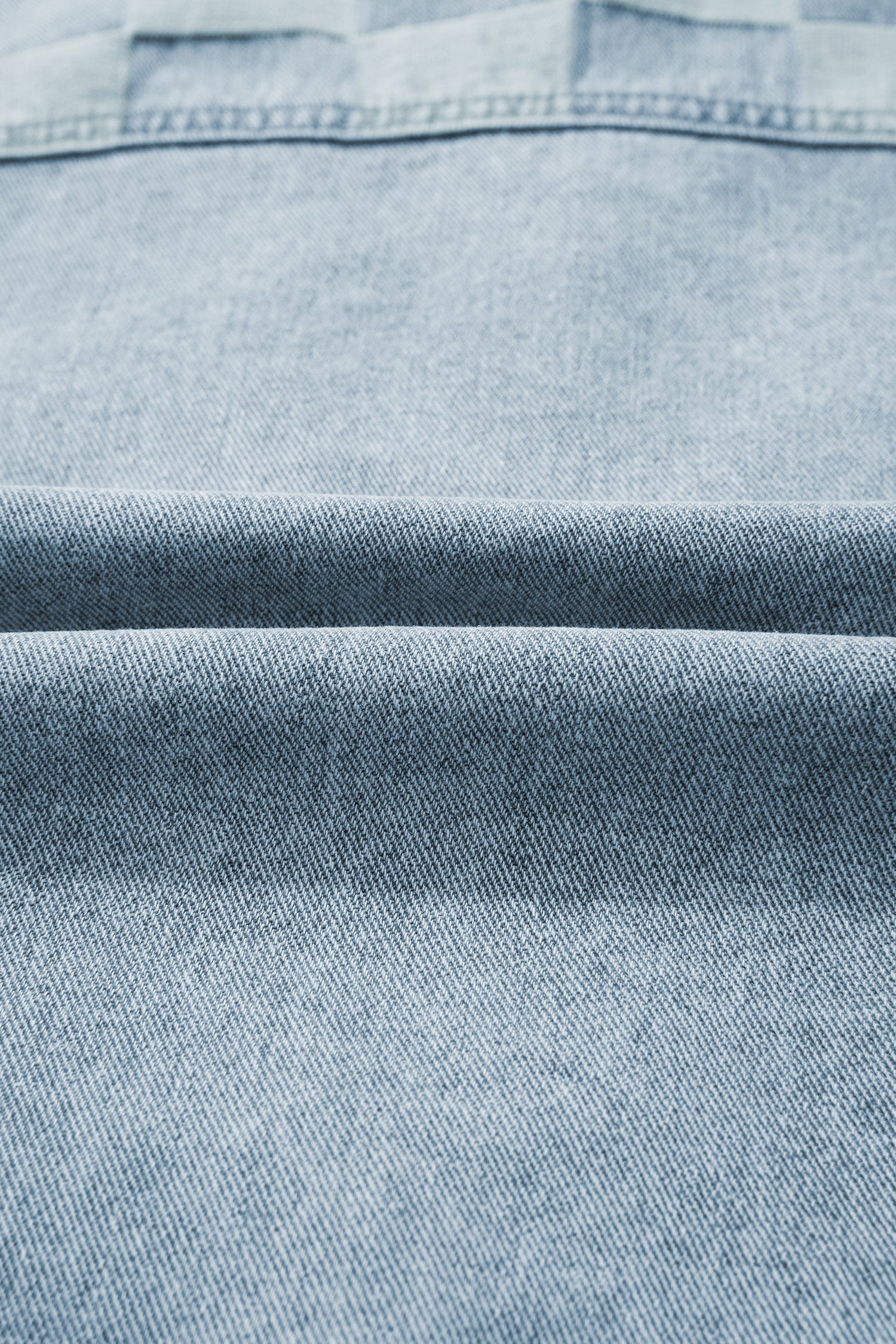 Denim Checkered Patchwork Womens Casual Jacket