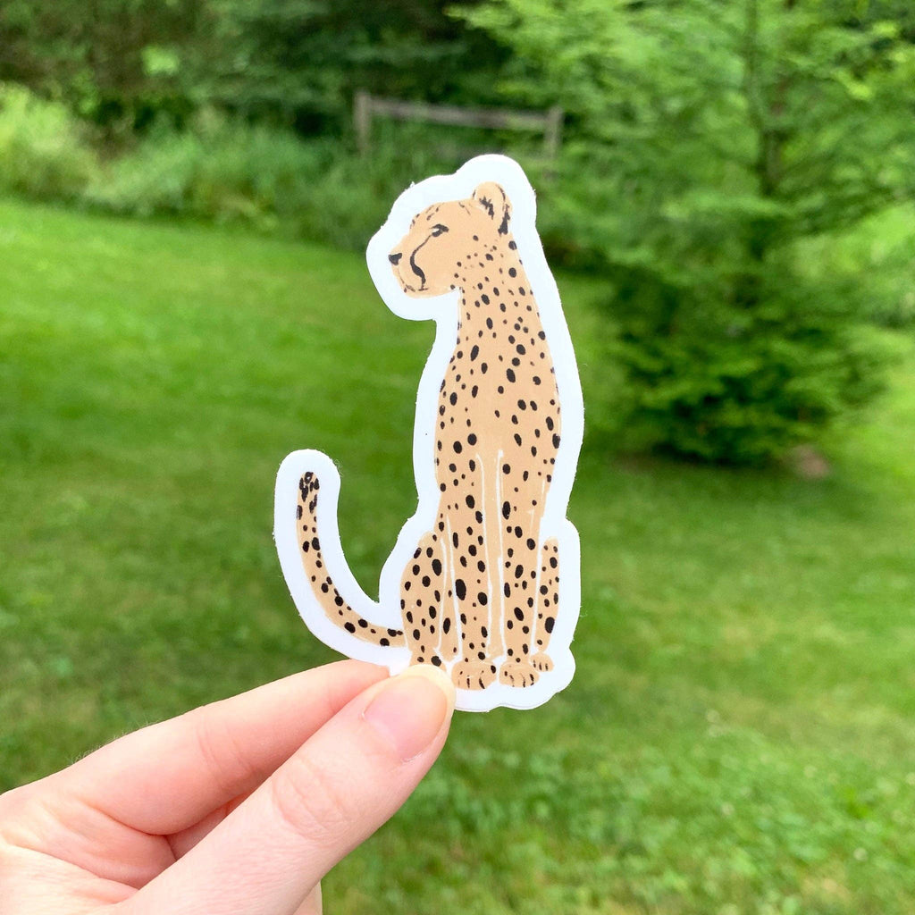 Cheetah Sticker 3.5x2in