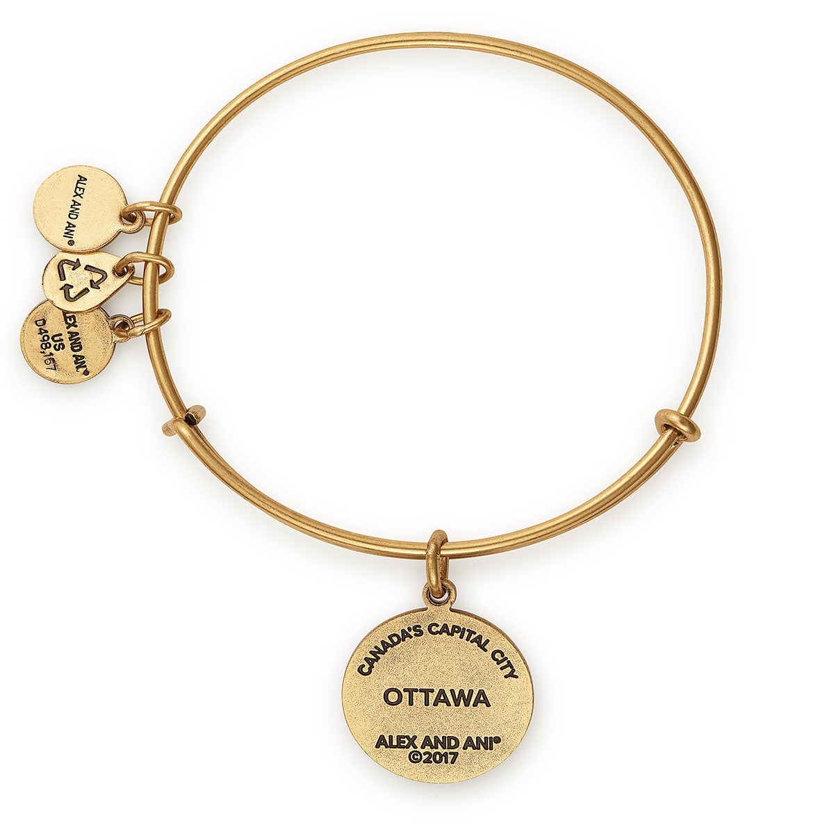 Ottawa Parliament Hill Expandable Charm Bangle in Silver Tone