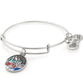 Silver-tone Ottawa Parliament Hill charm expandable wire bangle