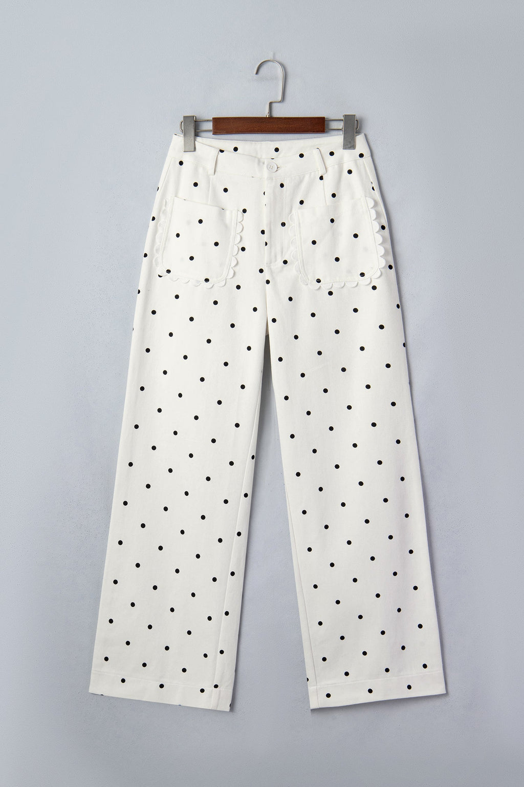 Whitley Patch Cotton Shift Pants in Black and White