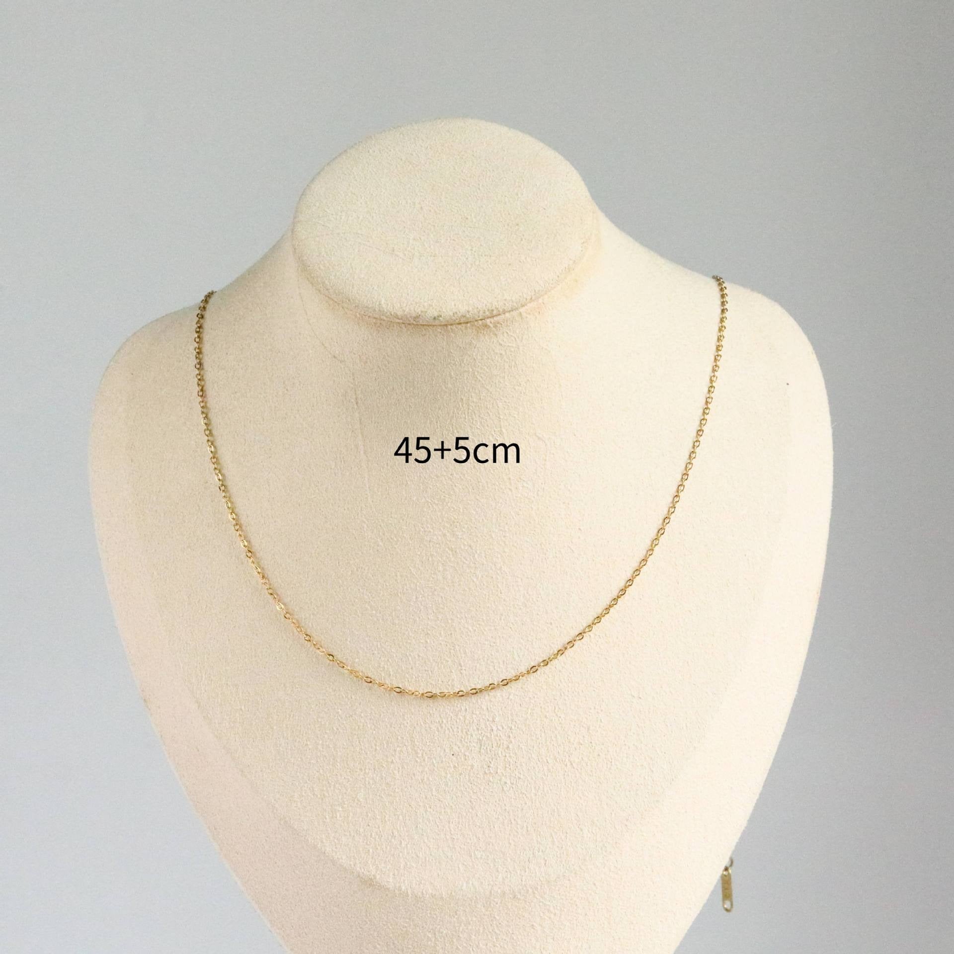 18K Gold Vacuum Plated Small Pendant Necklace