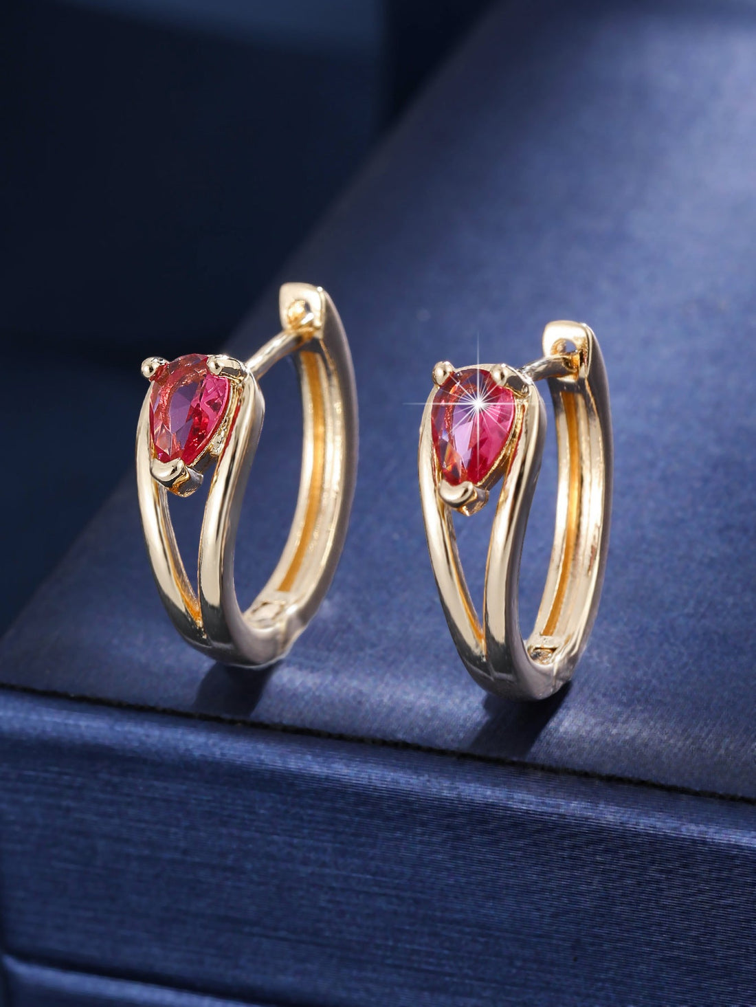 Water-Drop Double-Twist Zircon Ear Clips - Minimalist Gold & Silver