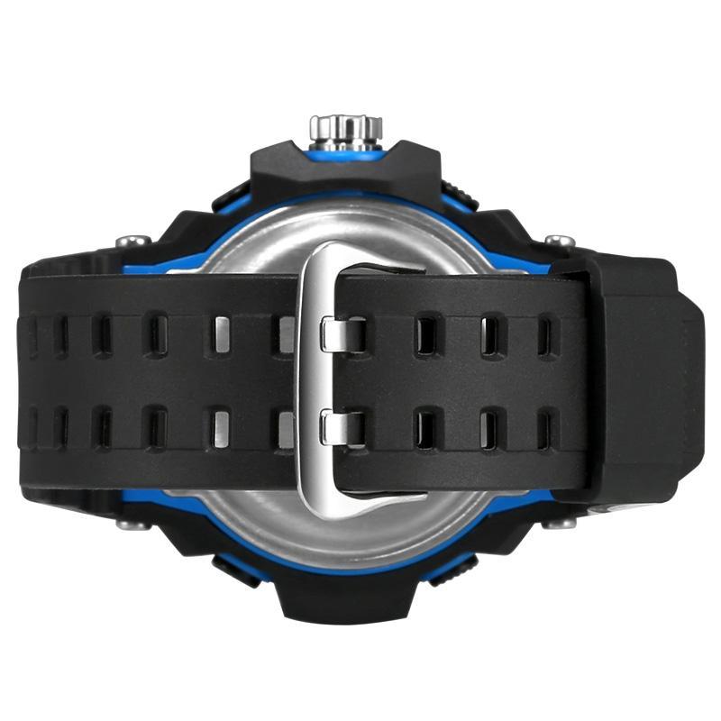 Men's Dual Display Tactical Sport Watch with LED and Alarm