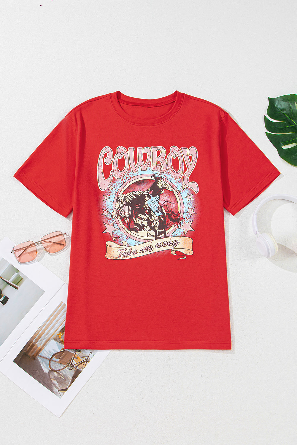 COWBOY Take Me Away Western Crewneck Tee