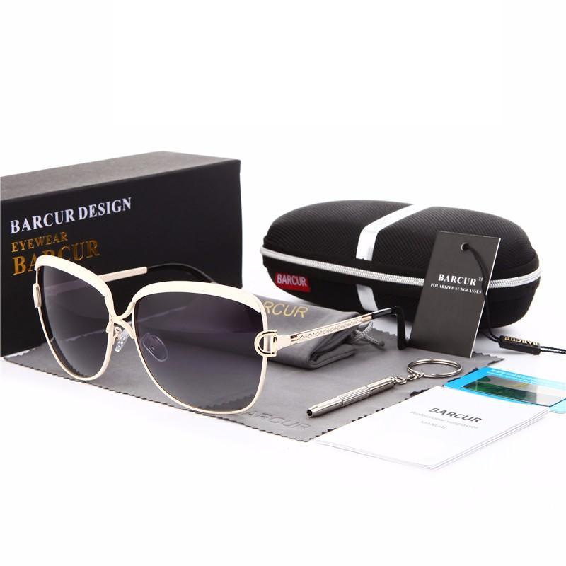 Oversized Polarized Cat Eye Sunglasses for Women Retro Glam