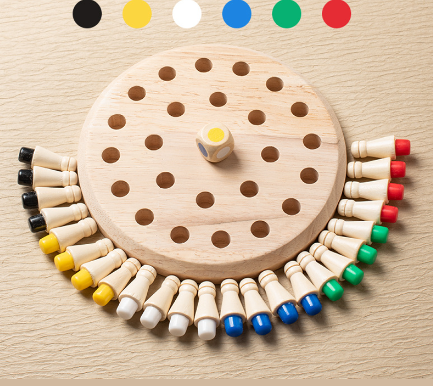 Wooden Memory Chess Puzzle Toy