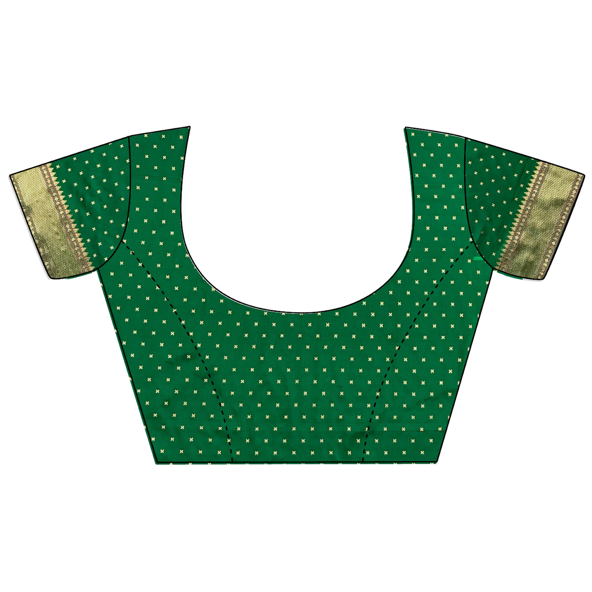 Green Butti Woven Soft Lichi Silk Paithani Saree