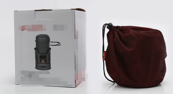 Outdoor Windproof Alcohol Stove with Camping Pot Set