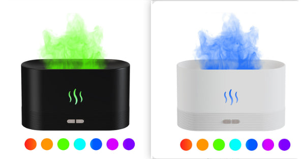 Modern LED Flame Aroma Diffuser & Ultrasonic Mist Humidifier