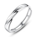 999 Pure Silver Love Together Couple Rings, His & Hers Pair, Niche Light Luxury, Premium INS Style Fashion Finger Rings