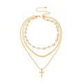 Fashion Rhinestone Necklace Cross Pendant Necklace For Women