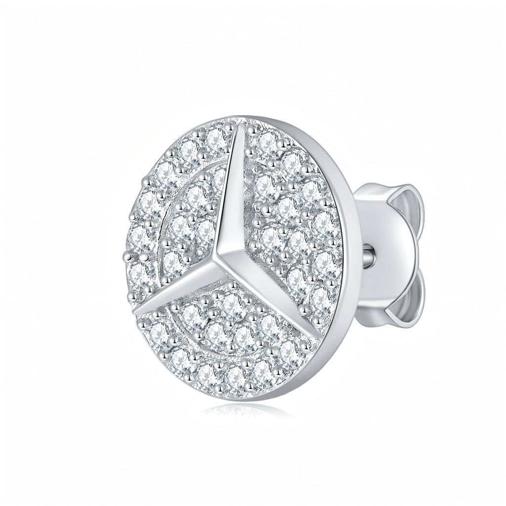 S925 Sterling Silver Moissanite Star Stud Earrings Pave Jewelry