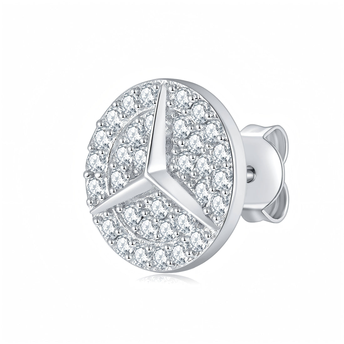 S925 Sterling Silver Moissanite Star Stud Earrings Pave Jewelry