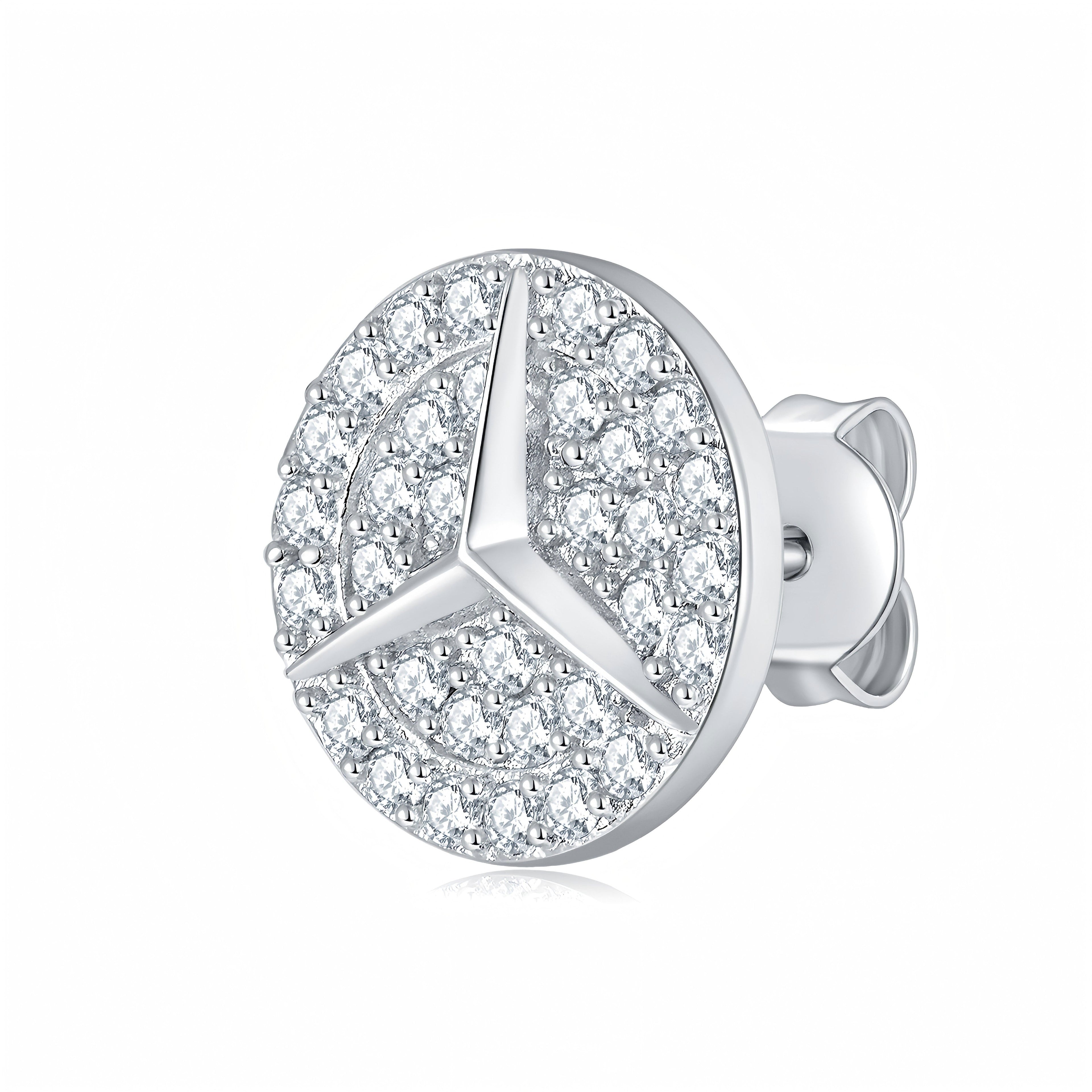S925 Sterling Silver Moissanite Star Stud Earrings Pave Jewelry