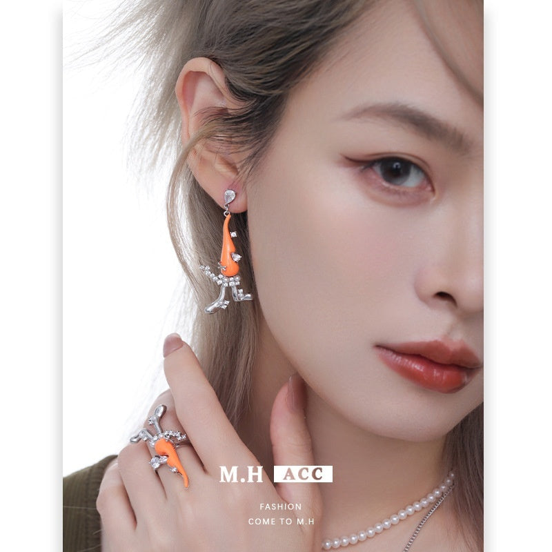 Rabbit-Ear Carrot Series Earrings Womens Ear Jewelry