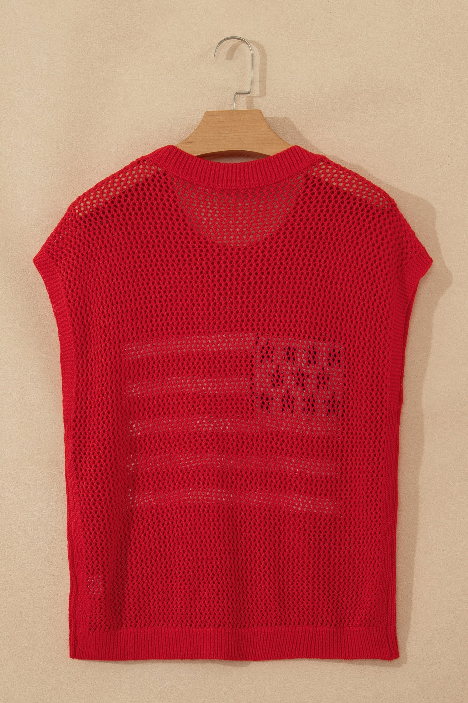 Emely American Flag Graphic Short Sleeve Knit Sweater