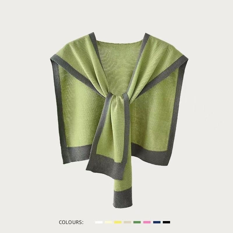 Knitted Fake Collar Shawl - Minimalist Shoulder Neck Protection