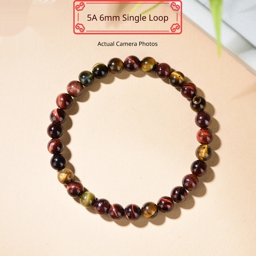 Natural 5A-7A Grade Yellow Tiger Eye Stone Bead Bracelet