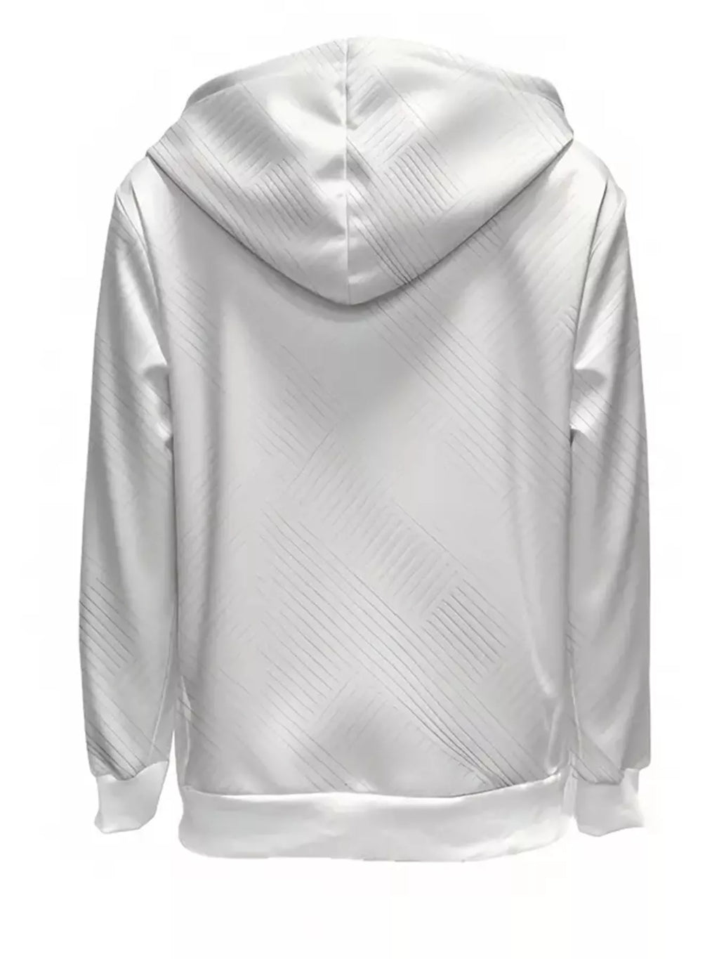 Women's Texture Zip-Up Hoodie with Adjustable Drawstring Closure - Image 2