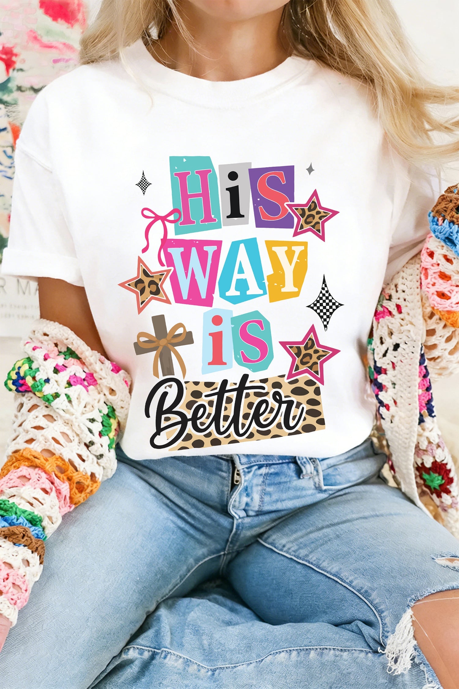White His Way Is Better Easter Celebration Graphic Tee