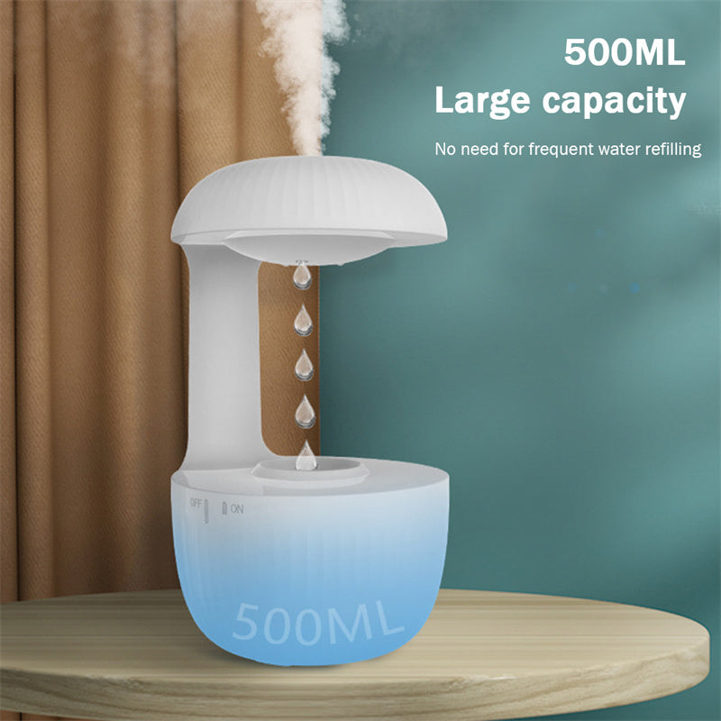 Anti-Gravity Air Humidifier with Levitating Water Drops & Cool Mist