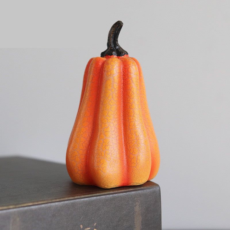 LED Halloween Pumpkin Lantern Realistic Resin Candle Lamp Decor