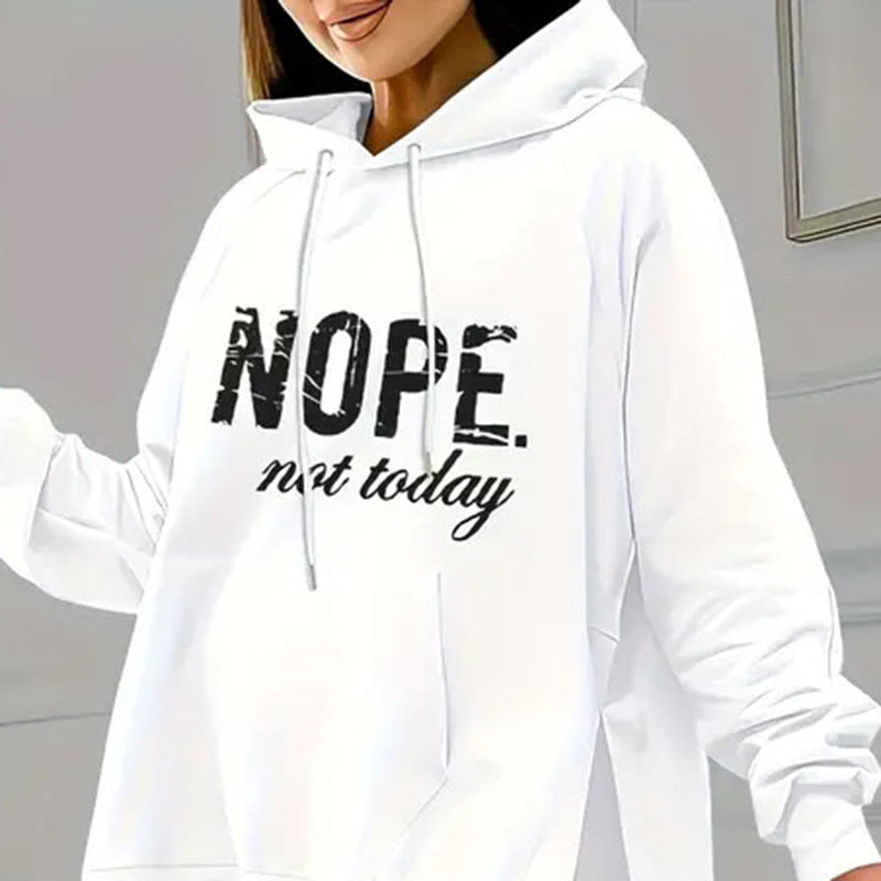Women's 2-Piece Letter Print Hooded Sweatshirt & Legging Set - Image 6
