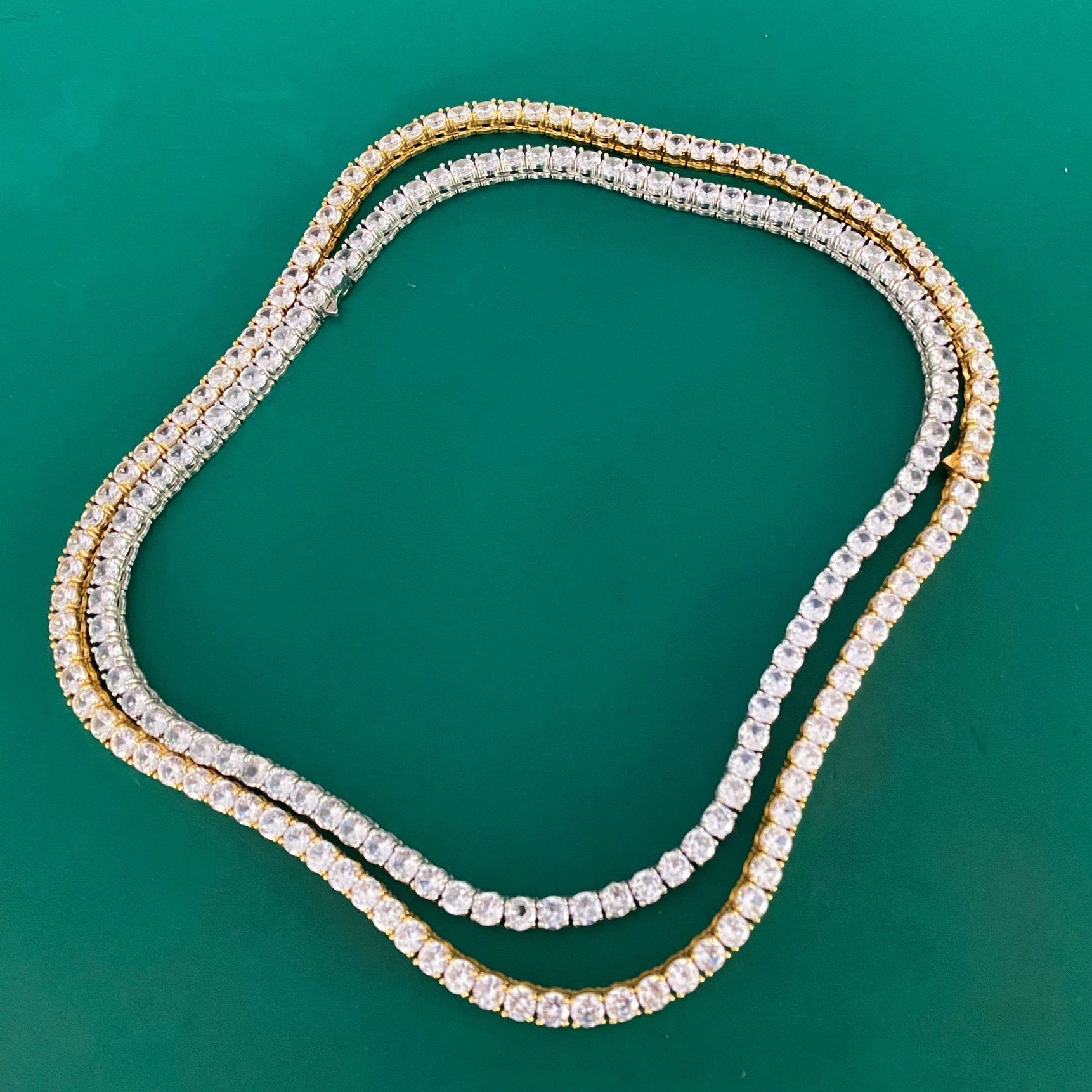 Single-row Diamond Hip-hop Mens Necklace