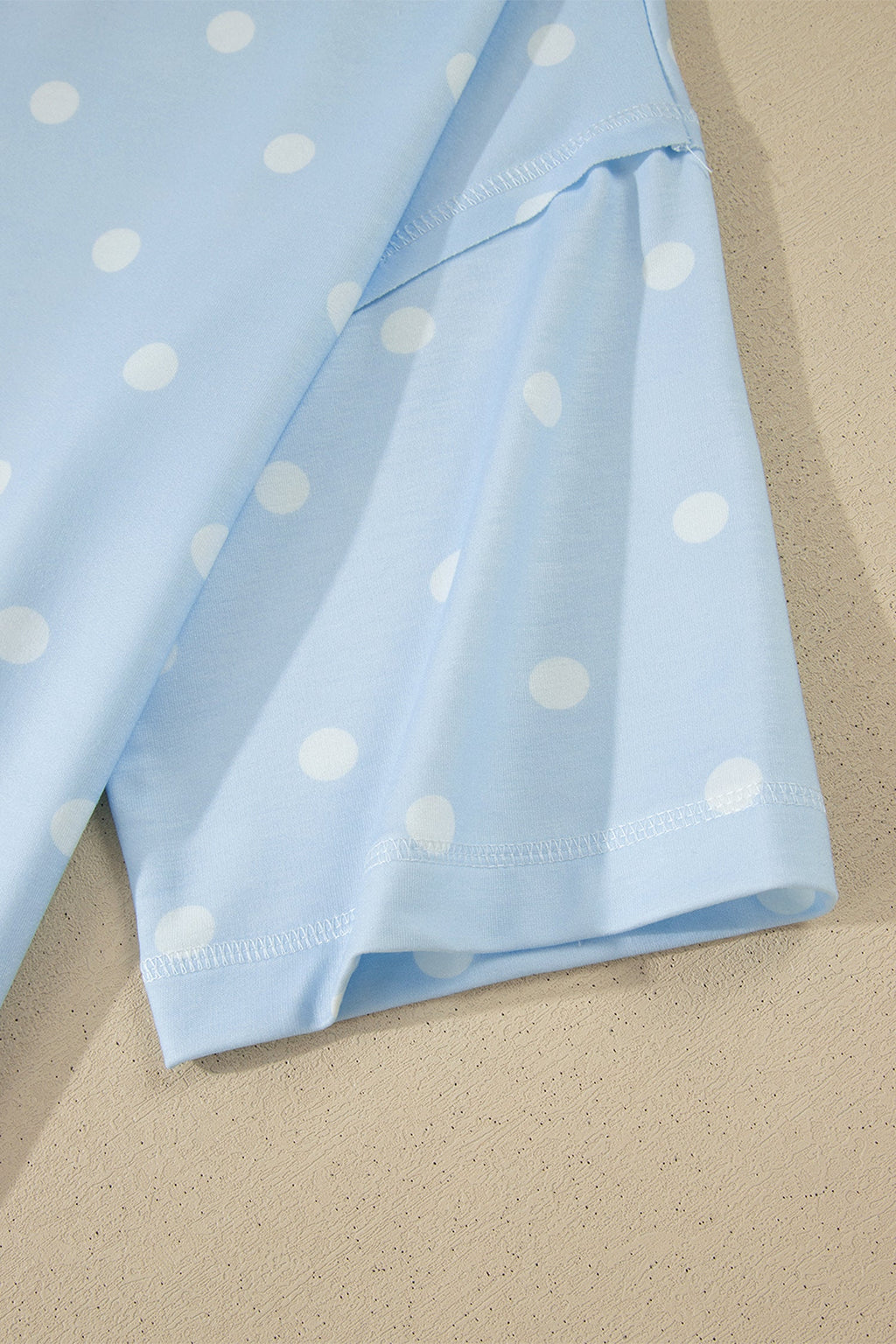 Kimber Polka Dot Loose Tee with Exposed Seam Details