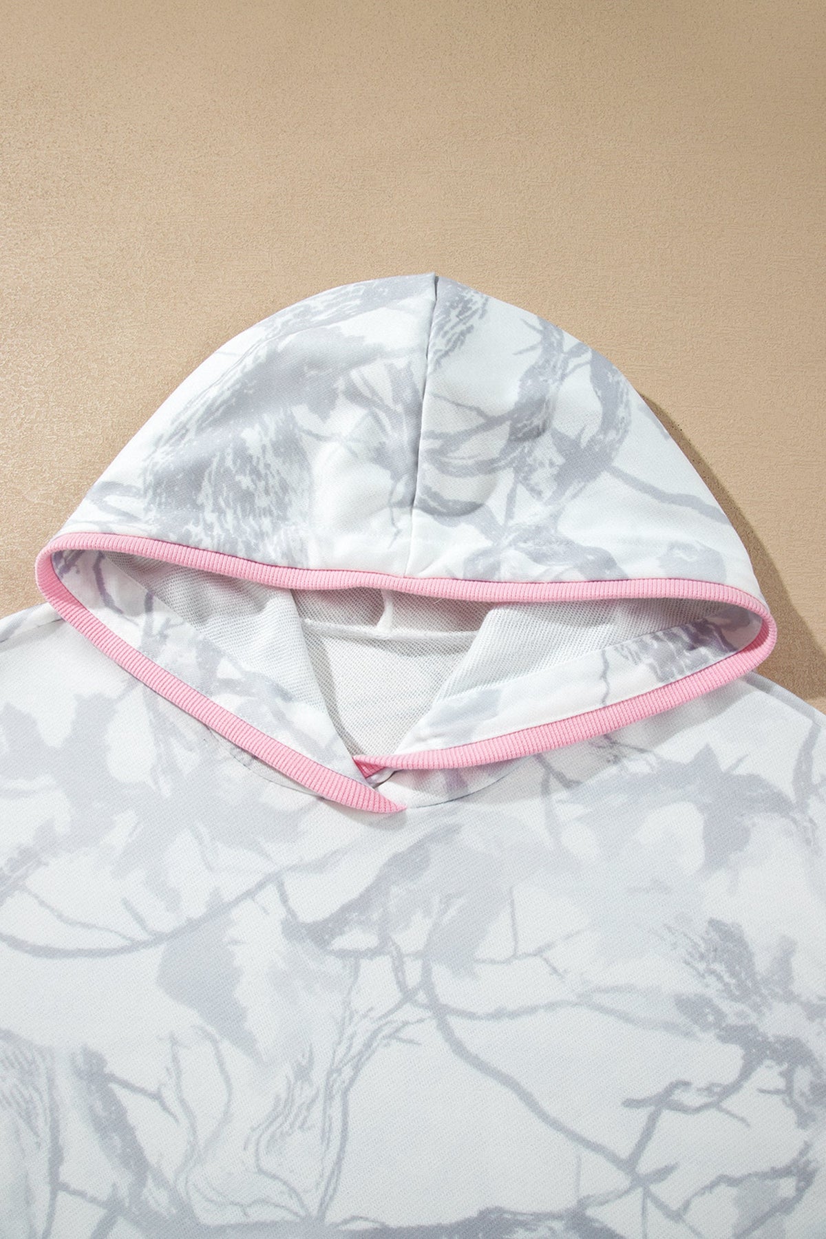 Abstract Camo Colorblock Kangaroo Pocket Hoodie
