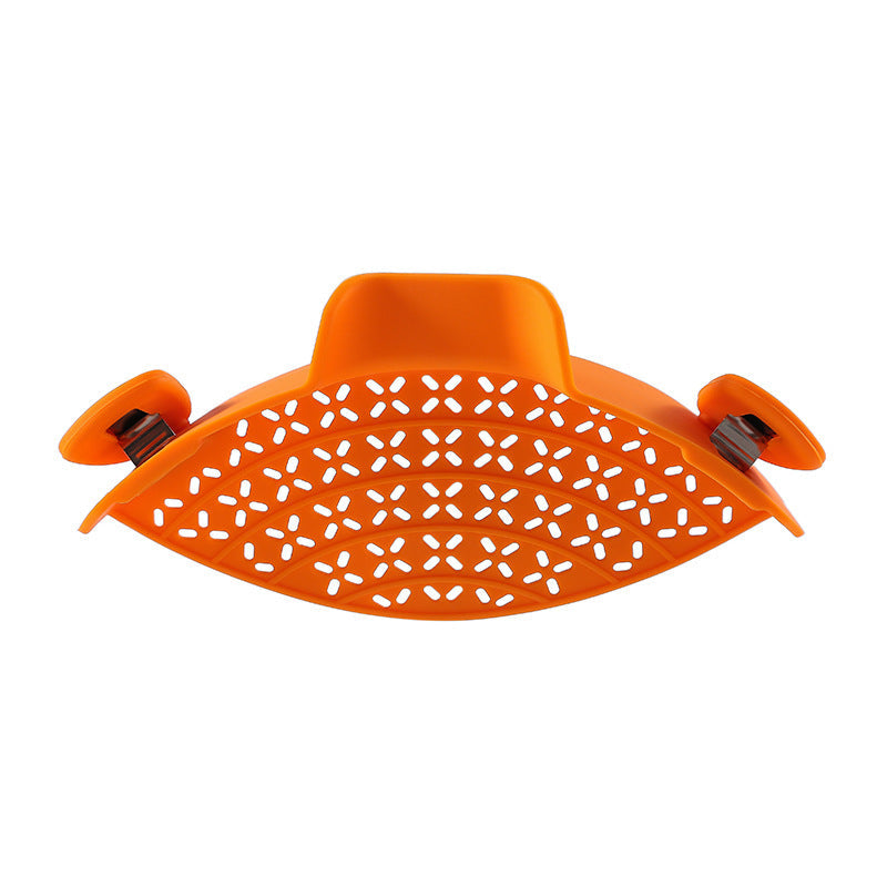Silicone Pot Side Drain Stopper - Spill-Proof Kitchen Strainer