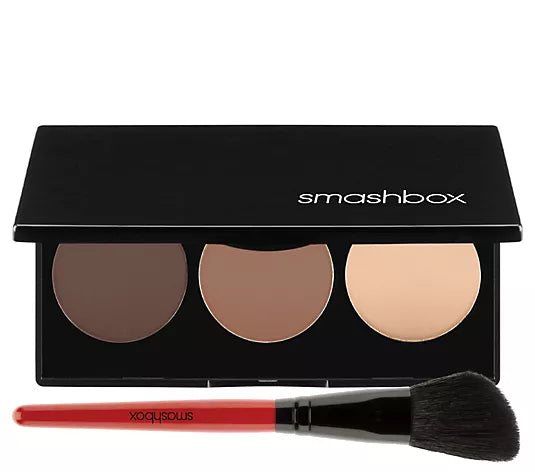Smashbox Step-by-Step Contour Kit palette with bronzer, highlighter, and contour shades.