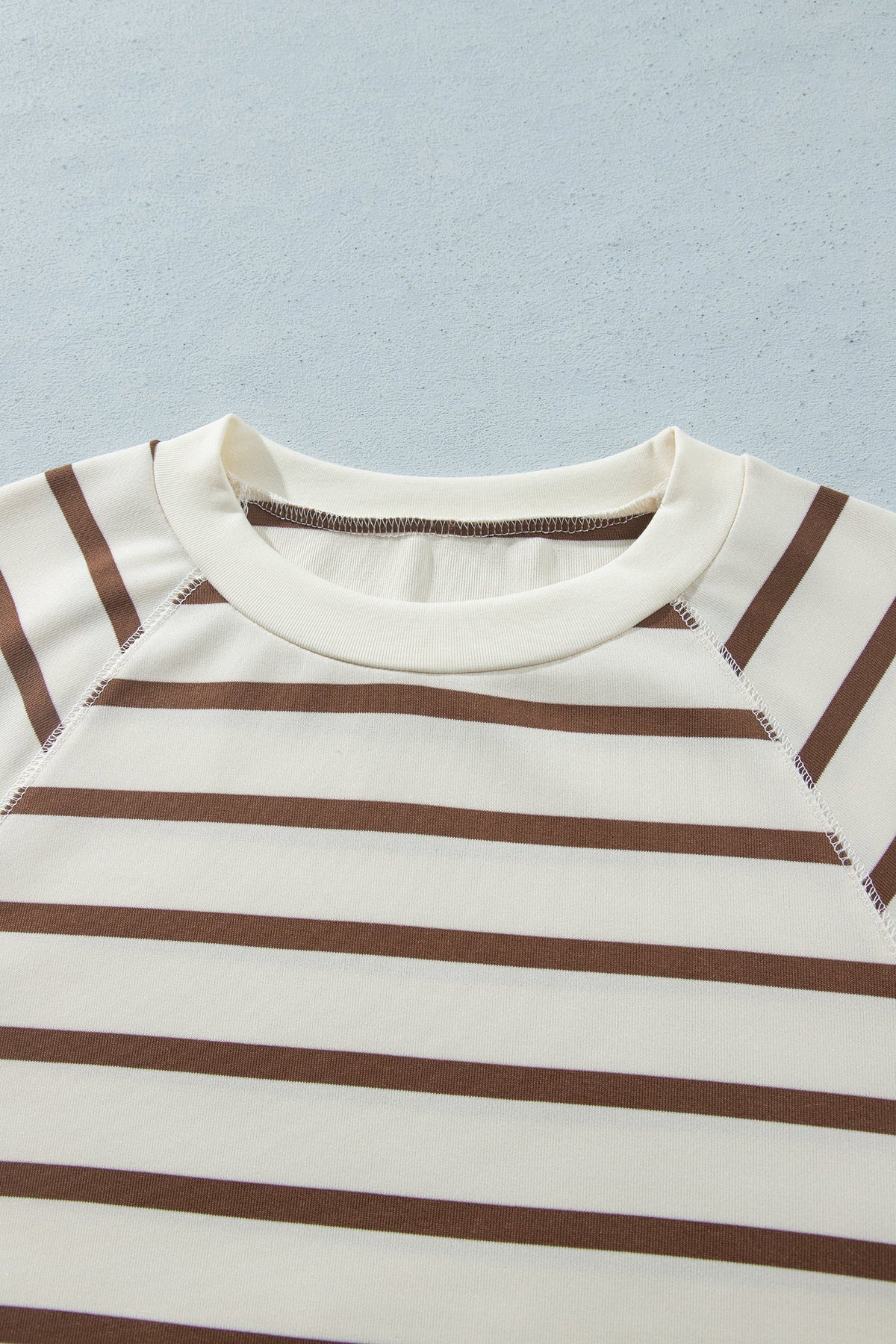 Stripe Colorblock Long Sleeve Top & Drawstring Pants Set