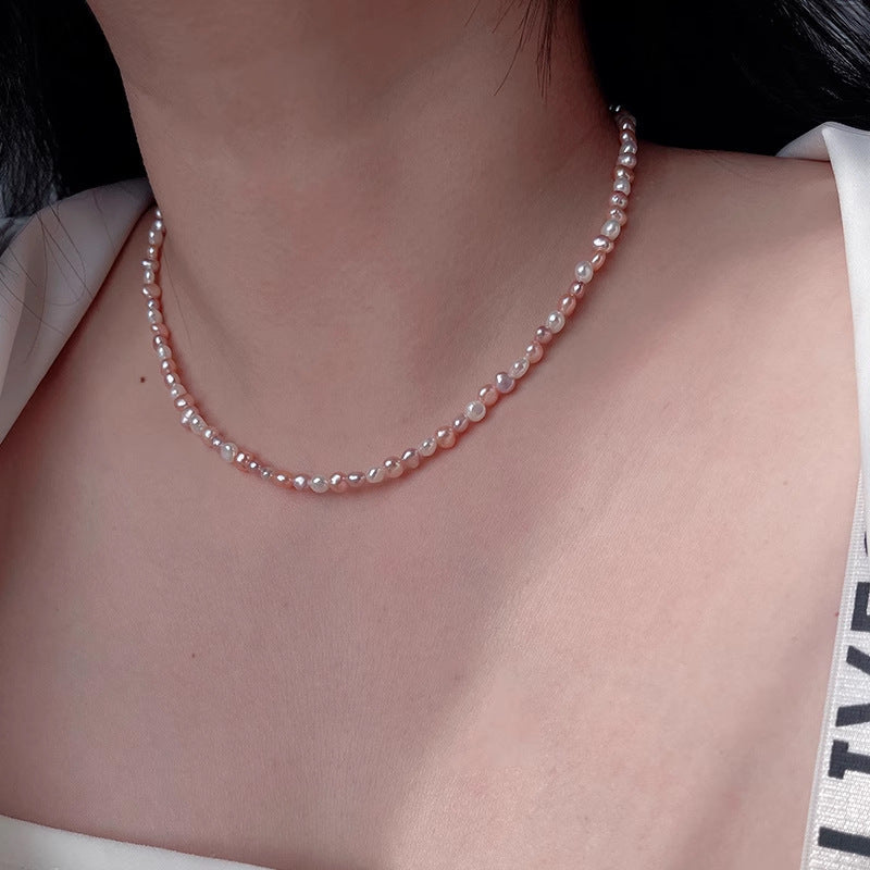 Natural Freshwater Baroque Pearl Necklace Accessory For Women
