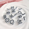 Heckered Letter Acrylic Beads, Big Hole Alphabet Spacers For DIY Kids Learning Toys, Name Necklaces, Personalized Craft & Jewelry Making.