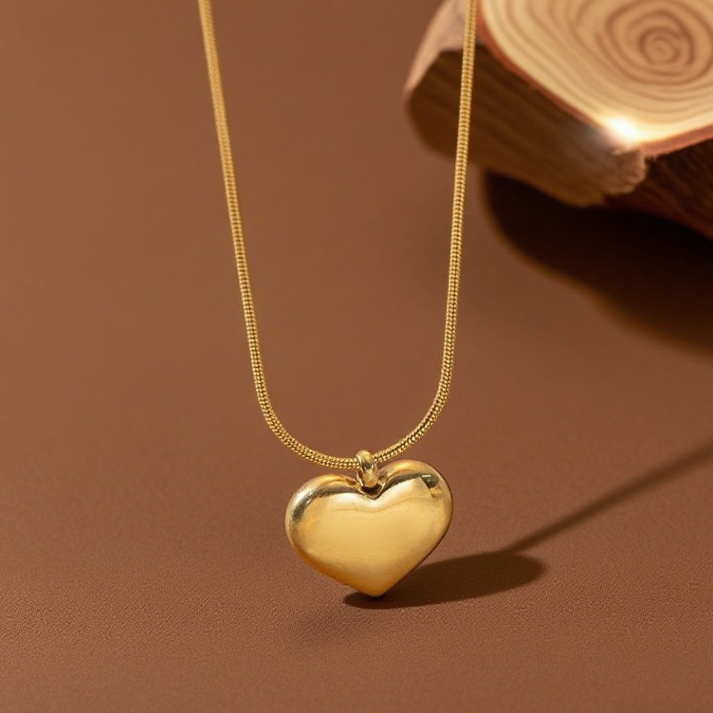Charm Accessory Heart-shaped Titanium Steel Clavicle Chain