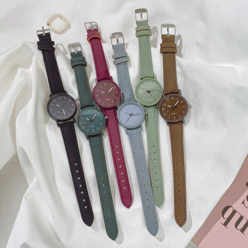 Retro Dial With Numeral Markings, Leather Strap And A Fresh Minimalist Style For Women