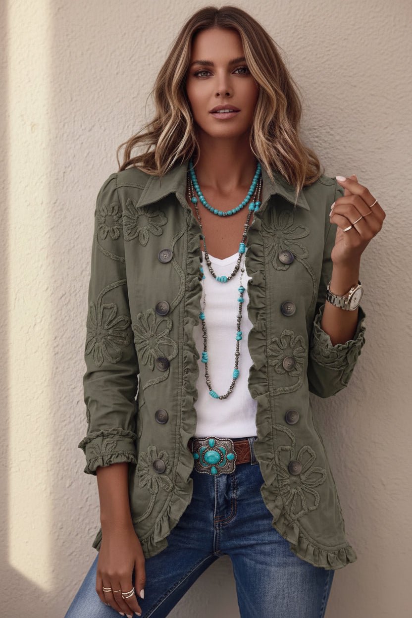 Women's Long Sleeve Cardigan – Solid & Leopard Print OL Commuter Style